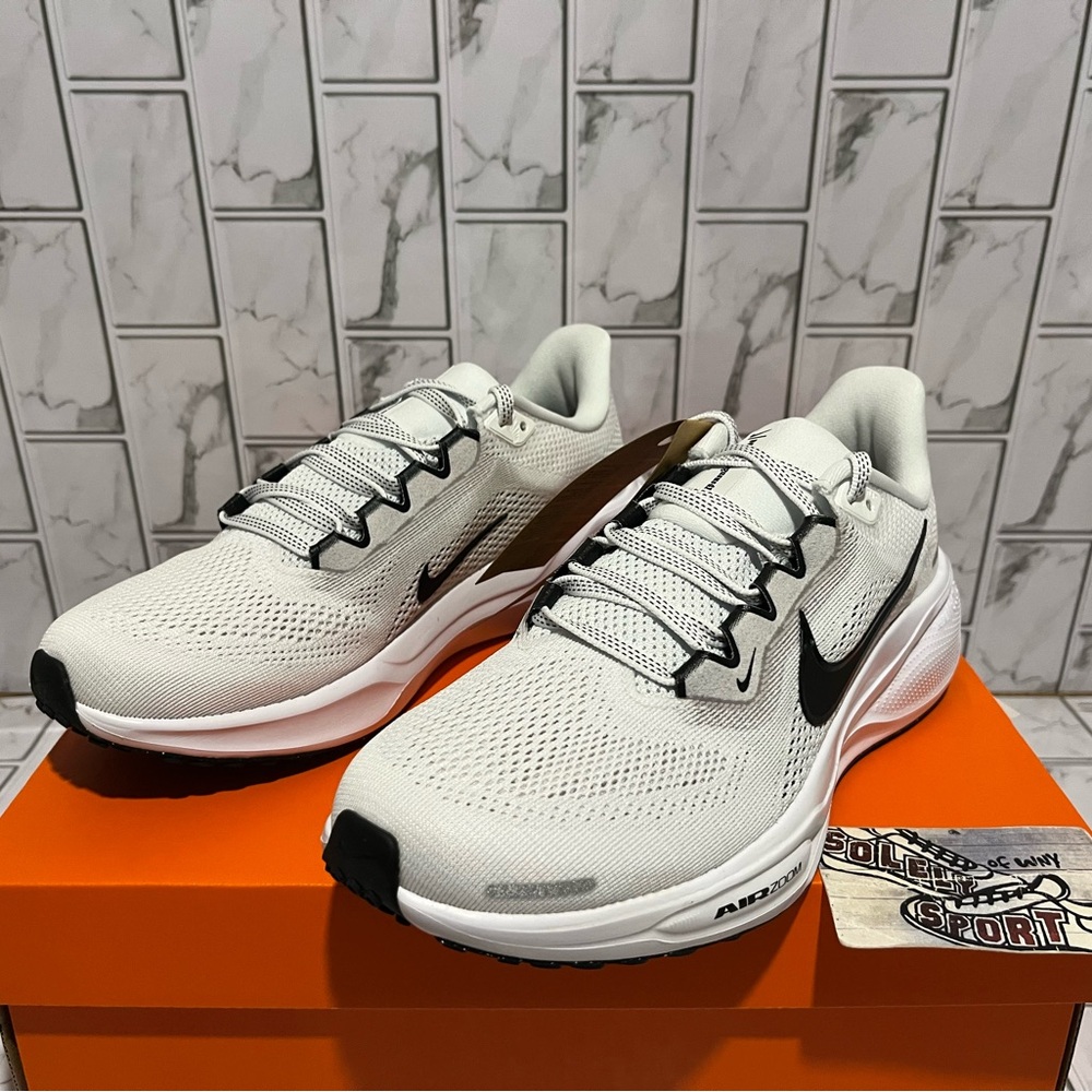 New Nike Air Zoom Pegasus 41 Running Training Gym Shoes Womens White Black - Picture 3 of 11